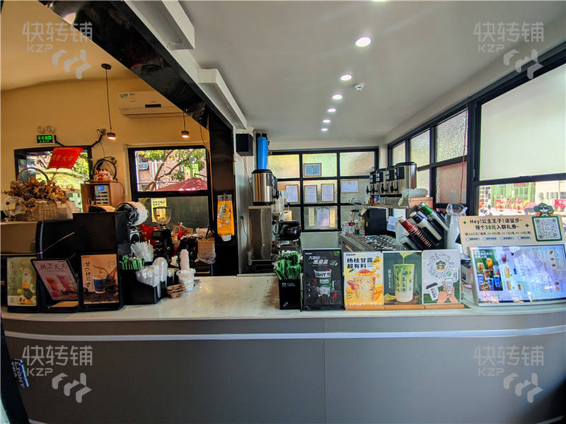 深圳沙井奶茶店转让【转角位、独栋、城中村住宅区入口、对面是幼儿园旁边是高中】