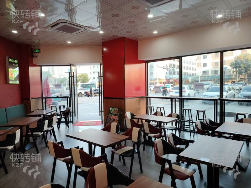 塘廈迎賓大道‘漢堡店’轉(zhuǎn)讓【雙轉(zhuǎn)角位、裝修精致、樓上小區(qū)公寓、紅綠燈十字路口轉(zhuǎn)角位置】可空鋪