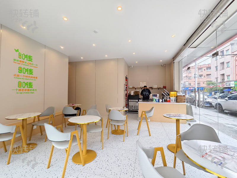 东坑转角位‘饮品汉堡炸鸡店’转让【隔壁是创鑫购物广场、工厂多、下午茶订单多、有摆区】