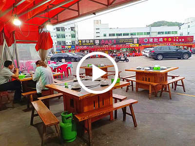 虎門萬悅購物廣場門口夜宵店轉讓【外擺空間大，美食一條街，客人消費能力強】