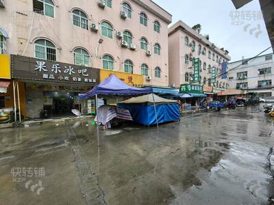 大朗‘水口市场’奶茶店+楼上出租房，整幢转让【整栋4层有360平方，楼上收租可抵够店租，对面超市，美食街、后面市场，可做24小时】