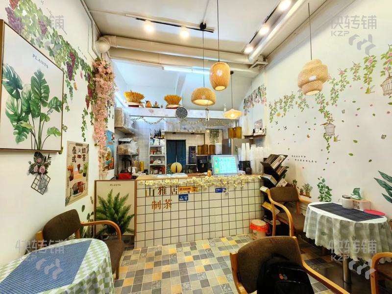 常平百花时代广场附近奶茶店转让【旁边是大钟楼，中元街、租金便宜、住宅密集，适合做任何行业】
