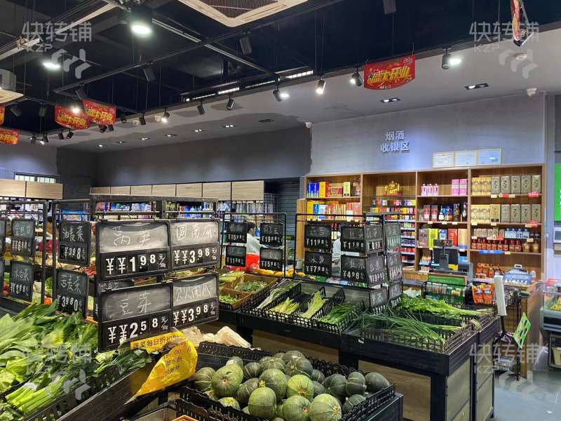 万江阳光海岸生鲜超市转让【大型小区围绕，入住率98%以上，营业e1万+，可外摆】