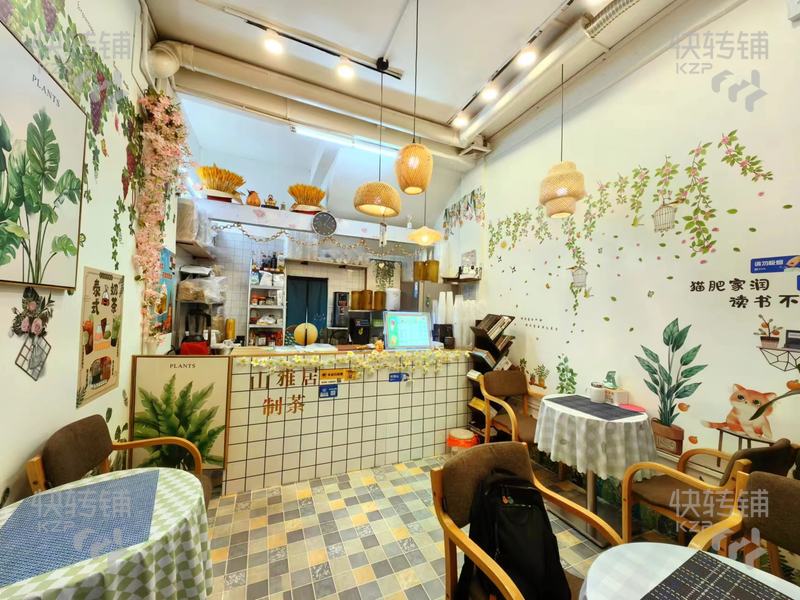 常平百花时代广场附近奶茶店转让【旁边是大钟楼，中元街、租金便宜、住宅密集，适合做任何行业】
