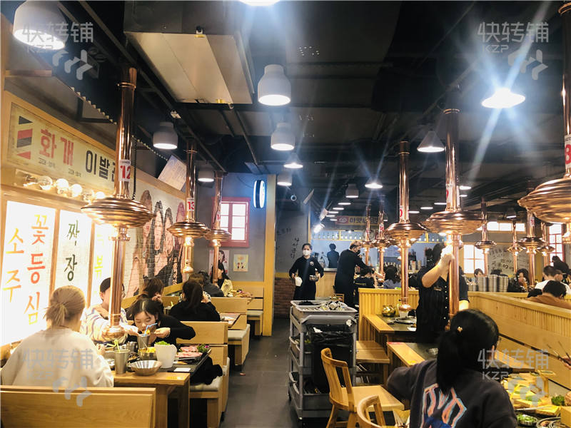 广州海珠区韩国烤肉店转让【美食城二楼，电梯口处、消费集中区域】